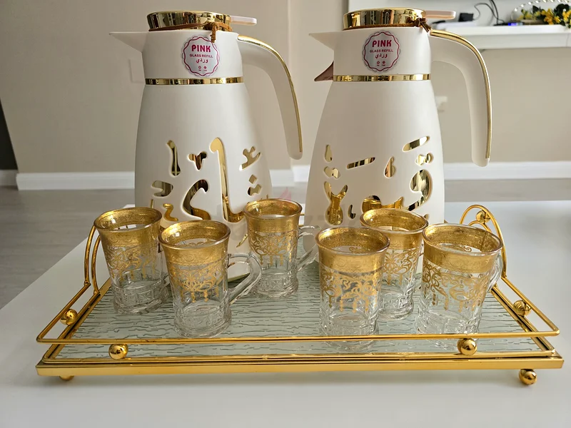 Brand new Tea Coffee Flask Dallah Tray Cups63215872770178111