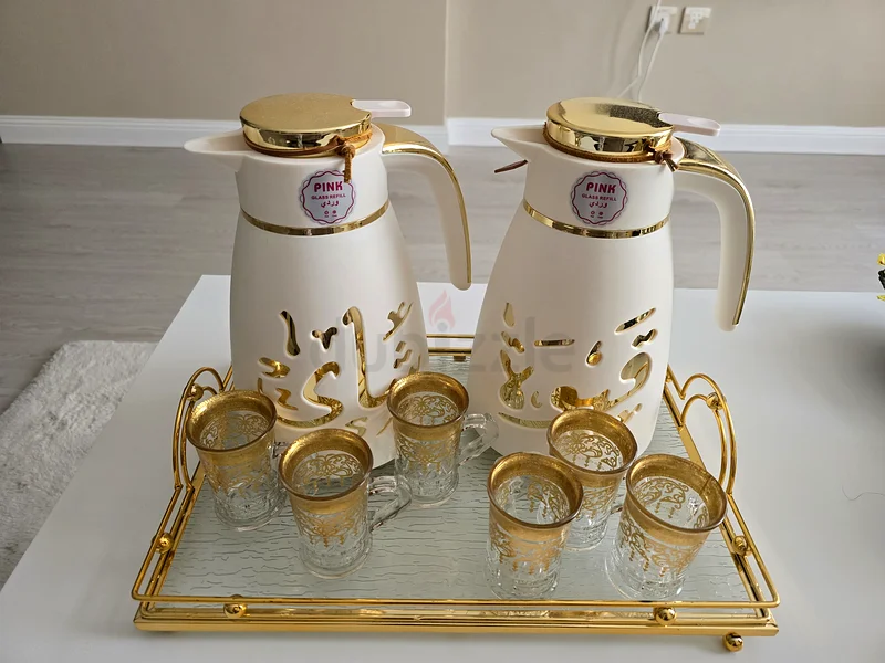 Brand new Tea Coffee Flask Dallah Tray Cups63215872770178112