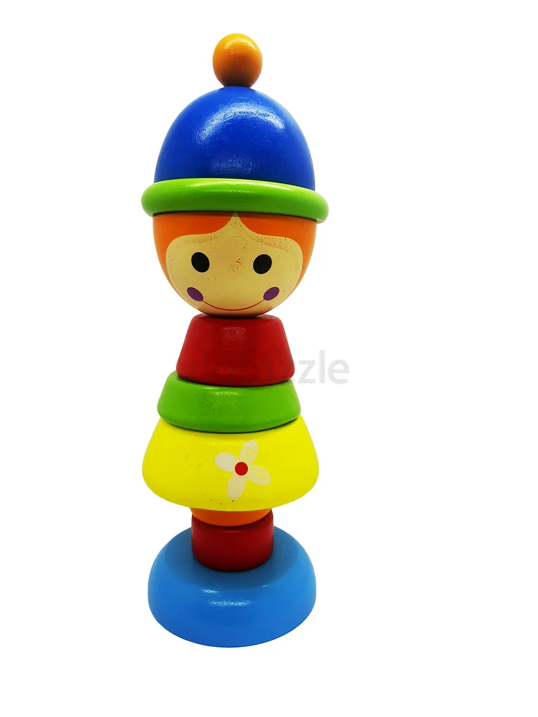 Wooden Stacking Toy for Toddlers – Educational Baby Toy with Colourful Character Design62866837660033115