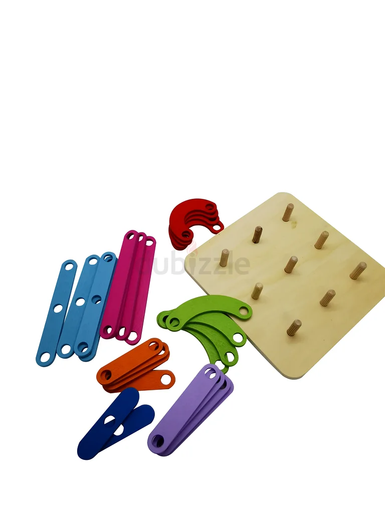 Educational Letter Building Puzzle Set, Wooden Board with Colourful Pieces, Early Learning62866837671299112