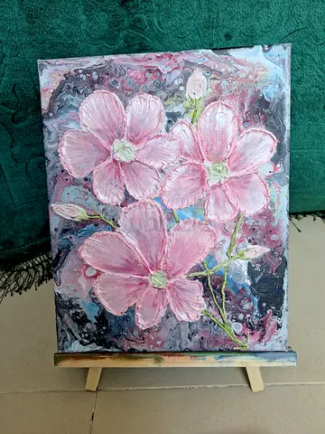 Stunning Floral Abstract Painting - A Touch of Elegance