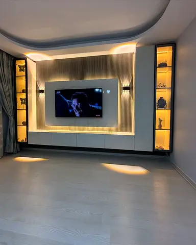 Modern TV Unit with Ambient Lighting