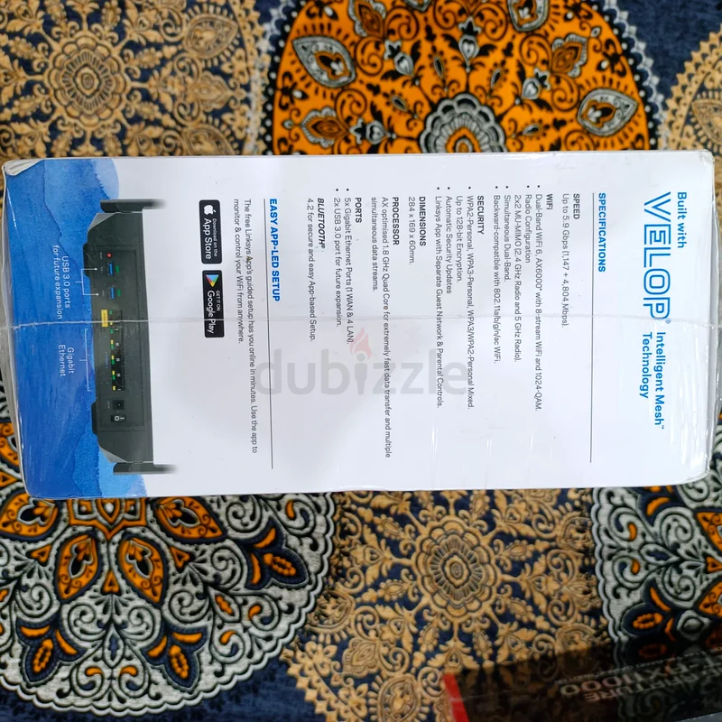 راوتر Linksys Mr9600 ثنائي النطاق، شبكة واي فاي 6 (Ax6000)، متوافق مع نظام Velop للواي فاي المنزلي الكامل63255524629505111