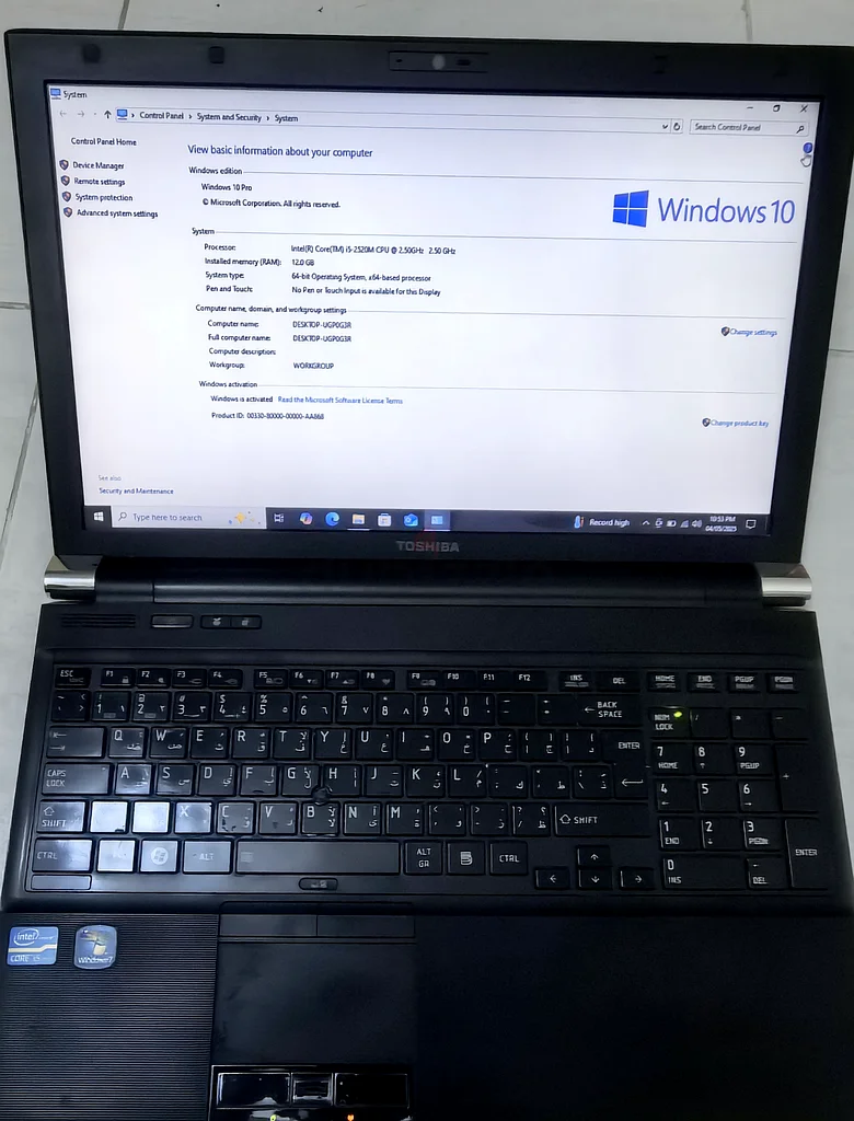 /toshiba لابتوب i5 كور62863825952515111