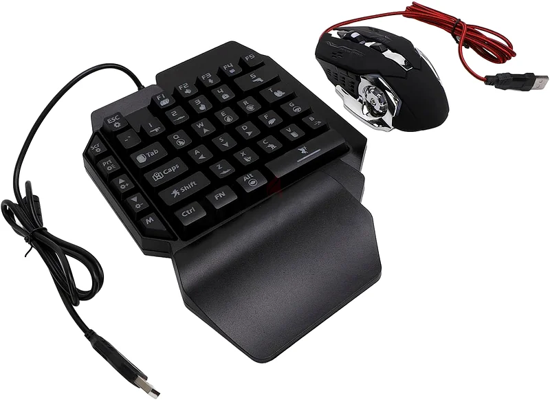 One Hand RGB Gaming Keyboard and Mouse Combo63264071881987111