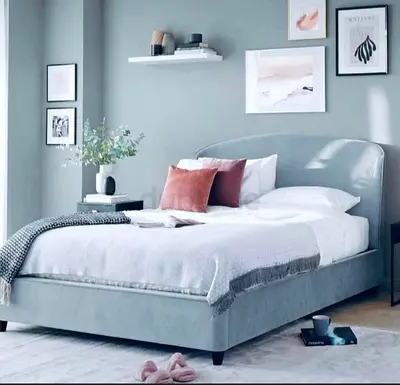 Luxurious Velvet Bed with Elegant Design