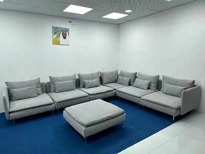Looks like new condition Ikea soderhamn corner lshape sofa with footstool