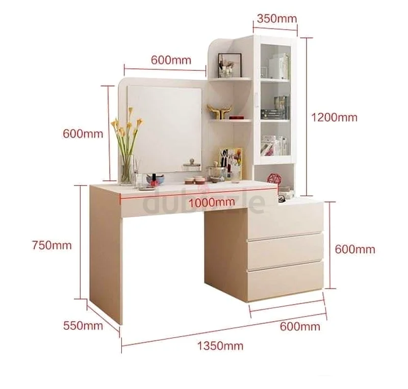 Stylish Modern Dressing Table with Mirror and Storage63219826745603110