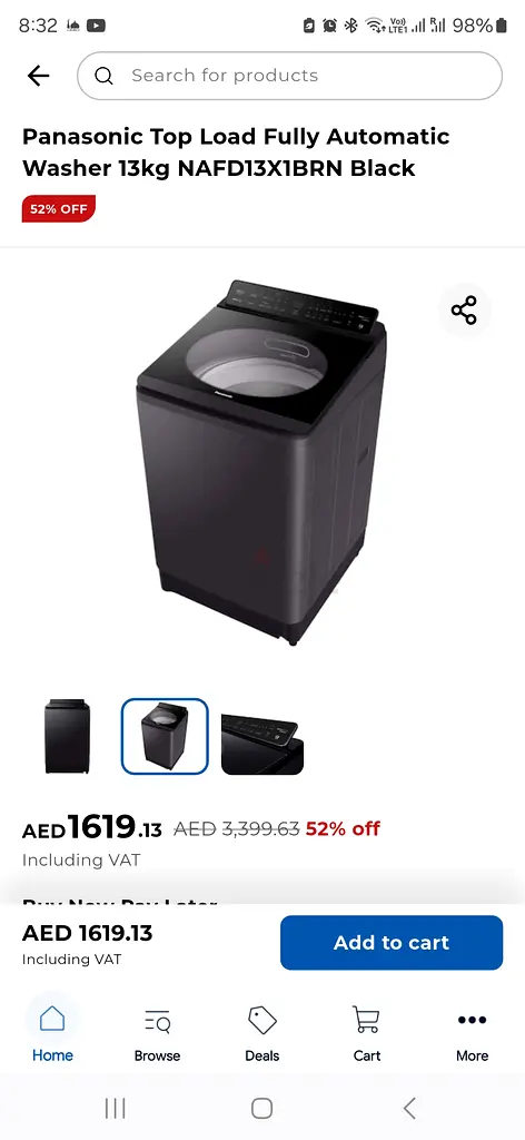 Panasonic top loading washing machine63243181998977111
