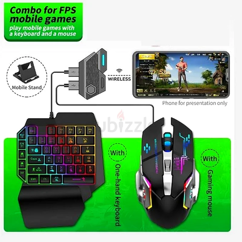 One Hand RGB Gaming Keyboard and Mouse Combo63264071881987113