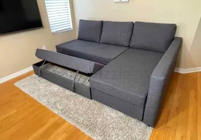 L shape sofa cum bed