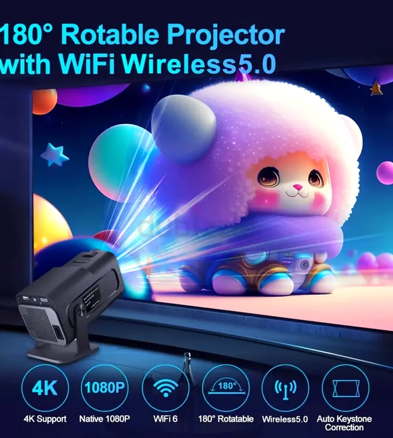 جهاز عرض Magcubic 4K، يدعم نظام أندرويد 11.0، دقة أصلية 1080 بكسل، 390 لومن ANSI، طراز HY320، يدعم واي فاي مزدوج 663263519536899113