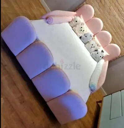Luxury Comfortable fabric bed in 90*200 single size