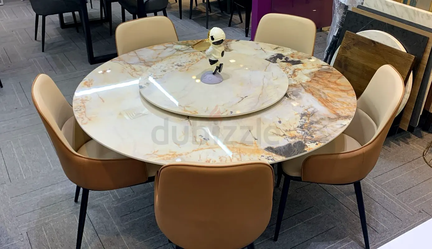 Elegant Marble Dining Table with 5 Chairs - Perfect for Your Home!