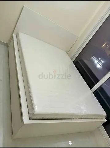 Ikea malam double bed frame with ikea mattress 140X200cm