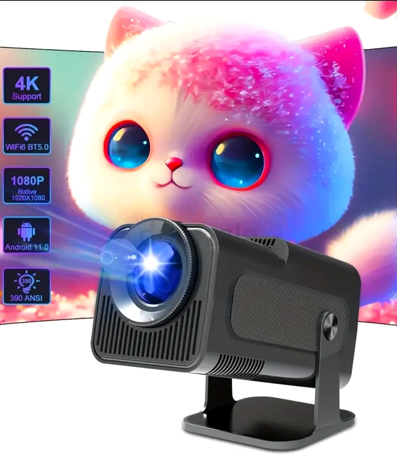 جهاز عرض Magcubic 4K، يدعم نظام أندرويد 11.0، دقة أصلية 1080 بكسل، 390 لومن ANSI، طراز HY320، يدعم واي فاي مزدوج 663263519536899112