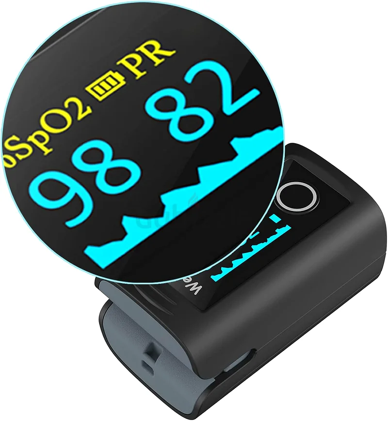 Wellue Fingertip Pulse Oximeter, Blood Oxygen Saturation Monitor with Batteries, Carry Bag  Lanyard63262936846595114