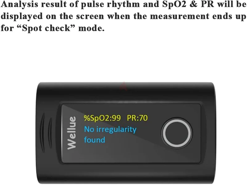 Wellue Fingertip Pulse Oximeter, Blood Oxygen Saturation Monitor with Batteries, Carry Bag  Lanyard63262936846595111