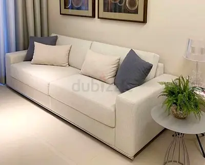 Classic Light Beige Sofa 3 Seater - Premium Velvet Sofa For Sale In Dubai