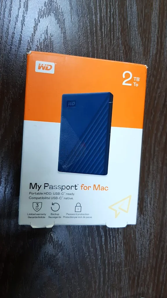 WESTERN DIGITAL HARD DRIVE MY PASSPORT FOR MAC PORTABLE (WDBA2D0020BBL-WESN) 2TB MIDNIGHT BLUE632581464961291123