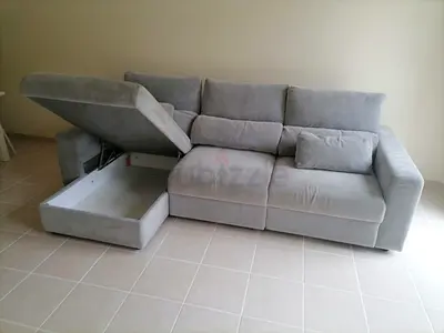 IKEA grey color lshape sofa bed