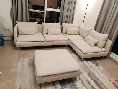 Amazing condition Ikea soderhamn lshape sofa with footstool