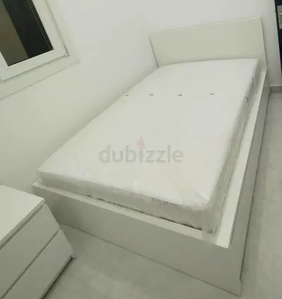 IKEA malam double size 140/200 bed with IKEA mattress and 2 storage drawers underneath