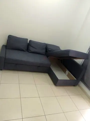 IKEA L Shape sofa with big storage in L , you can fix the L left and right