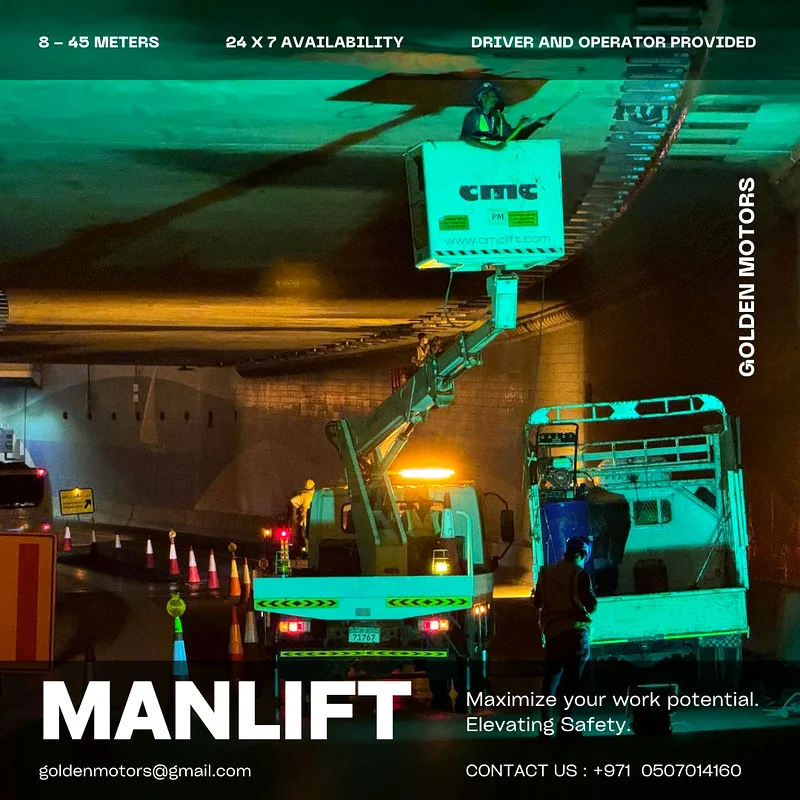 Man Lift Rental With/Without Driver and Operator for Hourly, Daily, weekly, Monthly Service629296647394581112