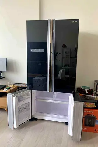 Hitachi New Model 4Door French Style Refrigerator Bottom Freezer Color Black