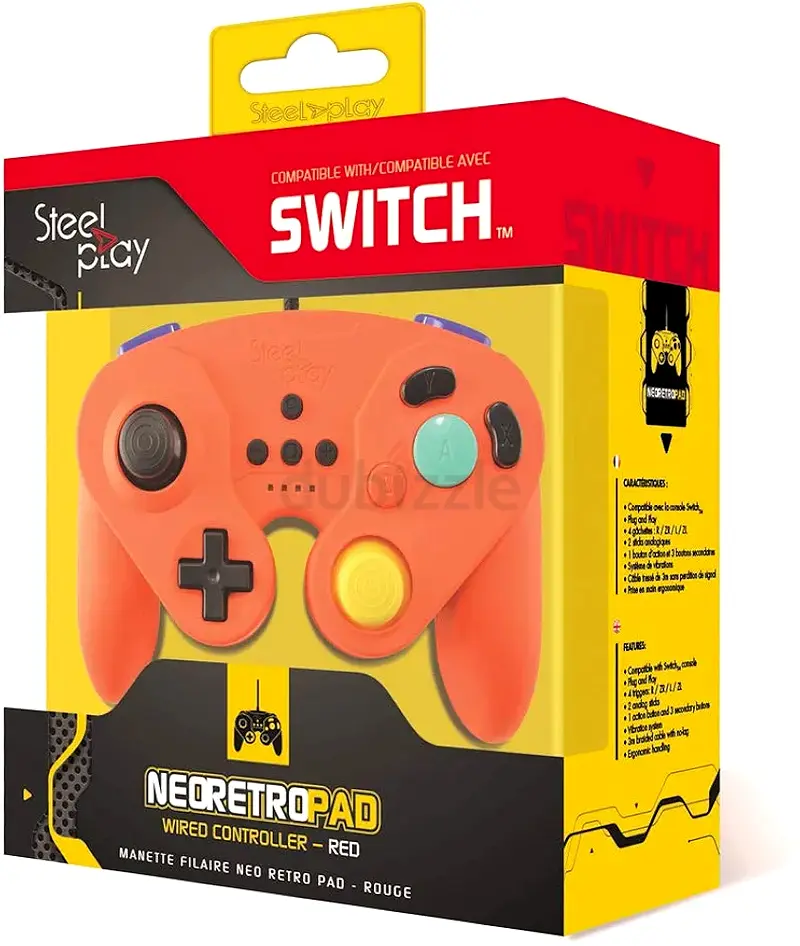 3Steelplay GCube Wired Controller (RED)/Switch (Nintendo Switch)