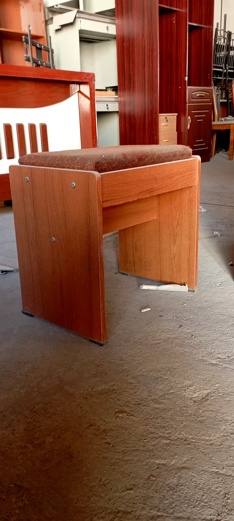 Elegant Wooden Dresser with Mirror and Stool63220327162241112