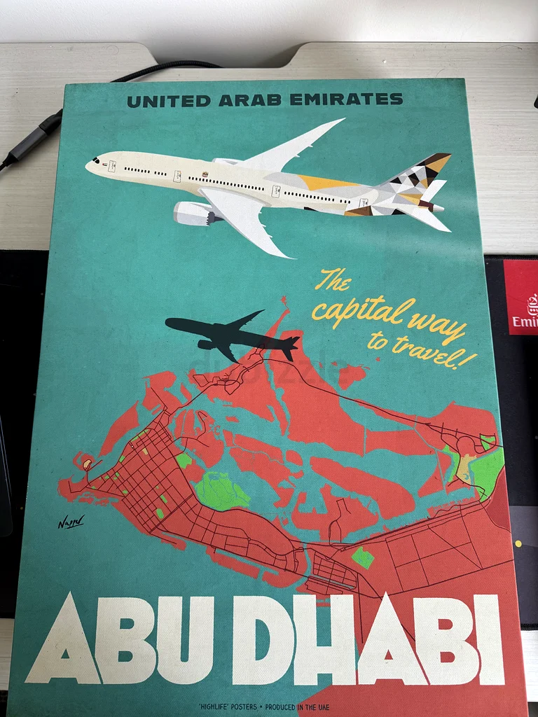 The Capital Way Abu Dhabi Etihad Airways poster Stretched Canvas A2 (59.4 × 42 cm)63264068786177111