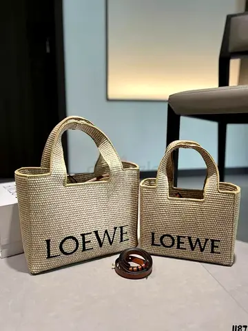 Loewe raffia womens handbag