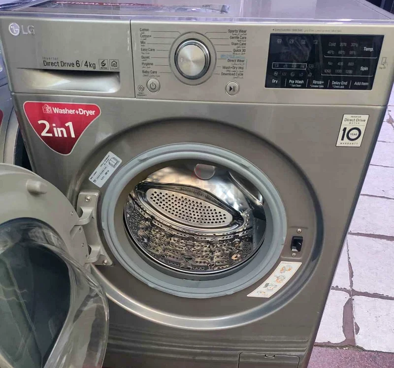 غسالة تجفيف LG 6/4 كجم، كومبو 2 في 163265097737602111