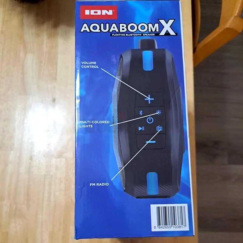 سماعة بلوتوث عائمة قابلة لإعادة الشحن ION AQUABOOM X ISP174 باللون الأسود - جديدة تمامًا63262395632002114