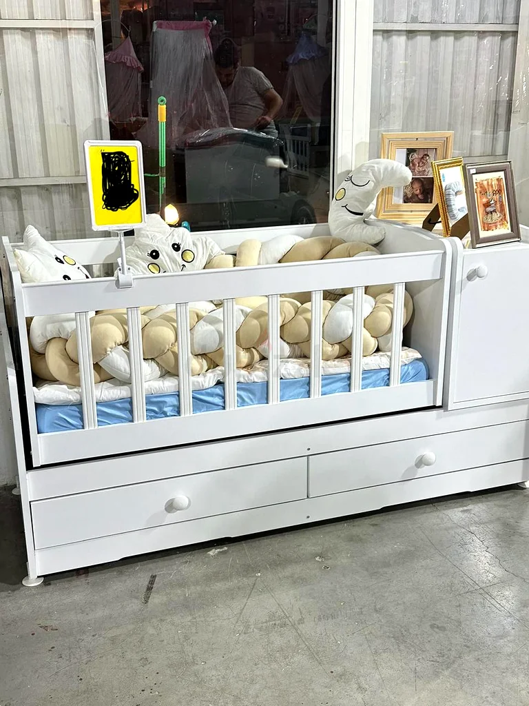 Charming White Baby Dresser with Crib - Perfect for Your Nursery!63196136751619111