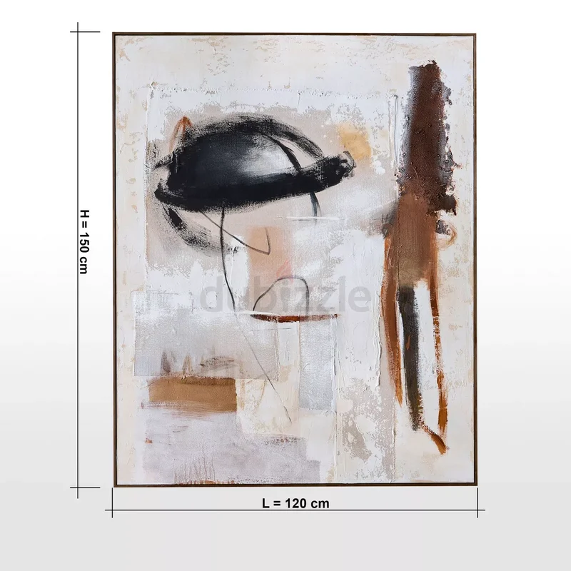 مركز المنزل في دبي للرسم: لوحة كانفاس معلقة مرسومة يدويًا - 120x150 سم62930651604226113