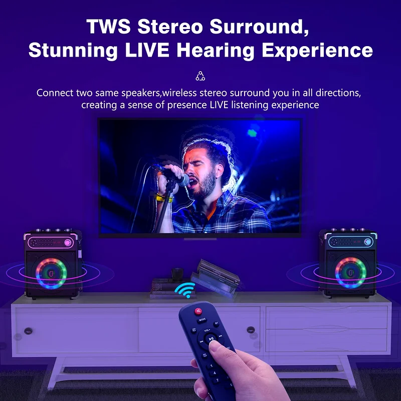 JYX-S55 Karaoke Machine for Adult Home Karaoke System with 2 Wireless Karaoke Microphones63261835391235111