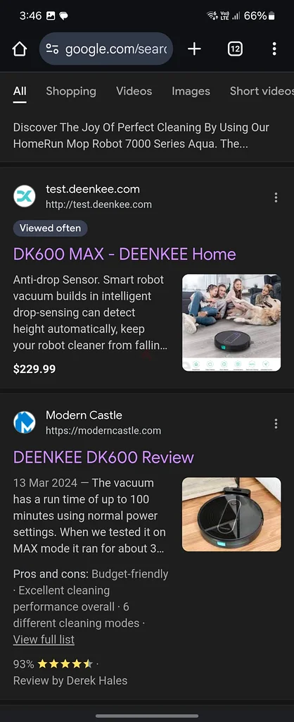 DEENKEE Robot Vacuum - DK600Max63253467700738114