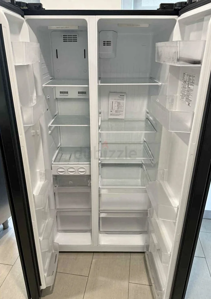 ثلاجة باناسونيك ذات الباب الجانبي نظام تبريد دائري انفرتر لون أسود غير لامع62931671191937111