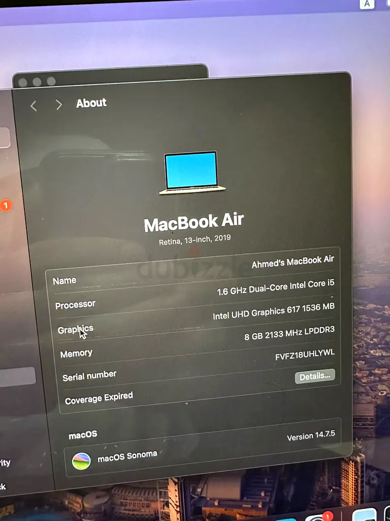 Macbook Air 2019 great condition63256077304321111