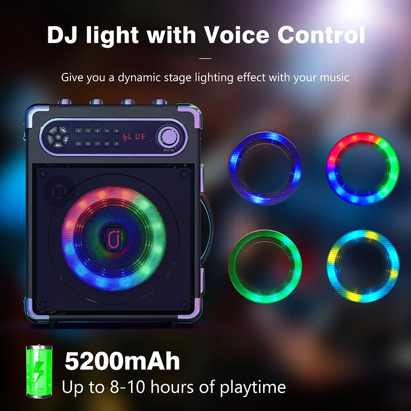 JYX-S55 Karaoke Machine for Adult Home Karaoke System with 2 Wireless Karaoke Microphones63261835391235113