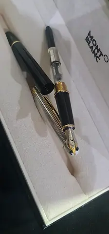 Authentic Montblanc fountain pen 18k nib and 925 silver cap
