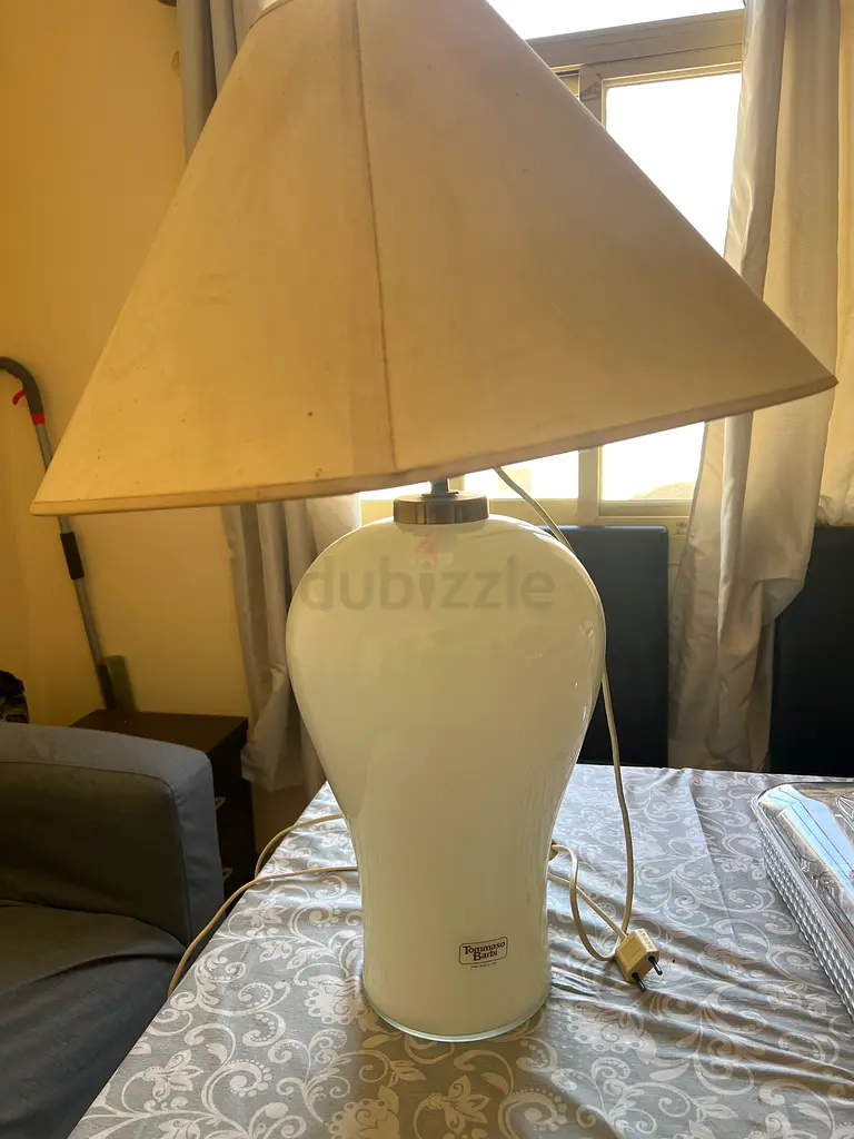 Elegant White Table Lamp with Stylish Shade
