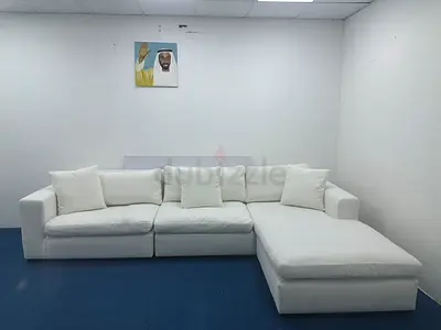 Almost like new condition marina home white color lshape sofa