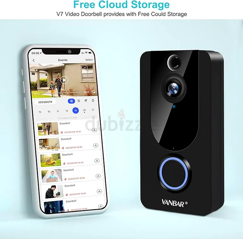 Video Doorbell Wireless, 1080P HD Smart WiFi Door View with Chime, PIR Motion Detection, 2-Way Audio63262403755010111