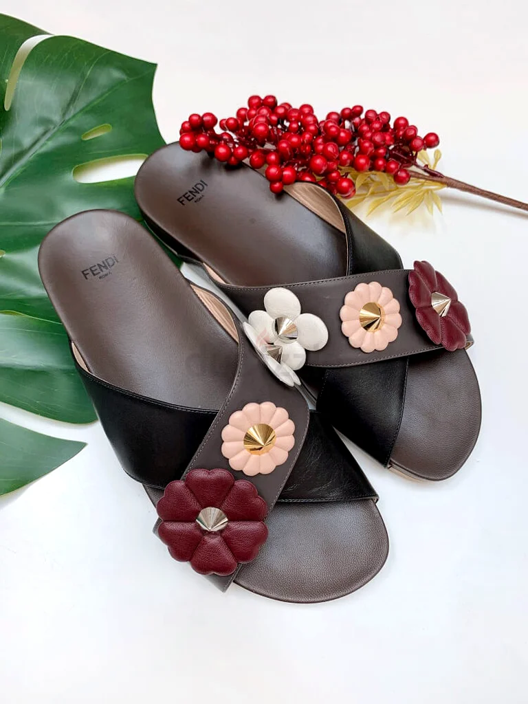 Fendi floral sandals on sale632645832638751128