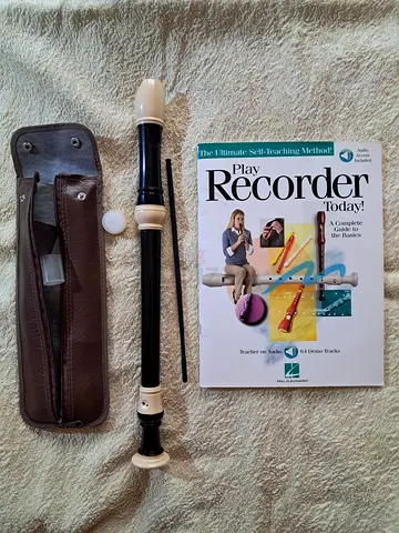 Alto recorder and book