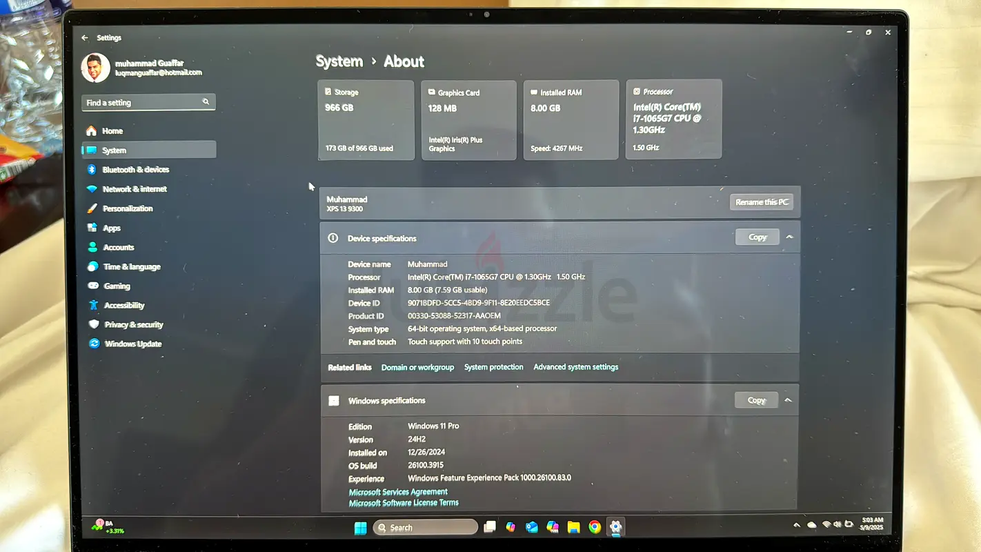 Dell XPS 13 9300 Dell XPS 13 9300 Laptop, 13.4-inch UHD 3840 x 2400 Touchscreen, Intel Core 10th Gen